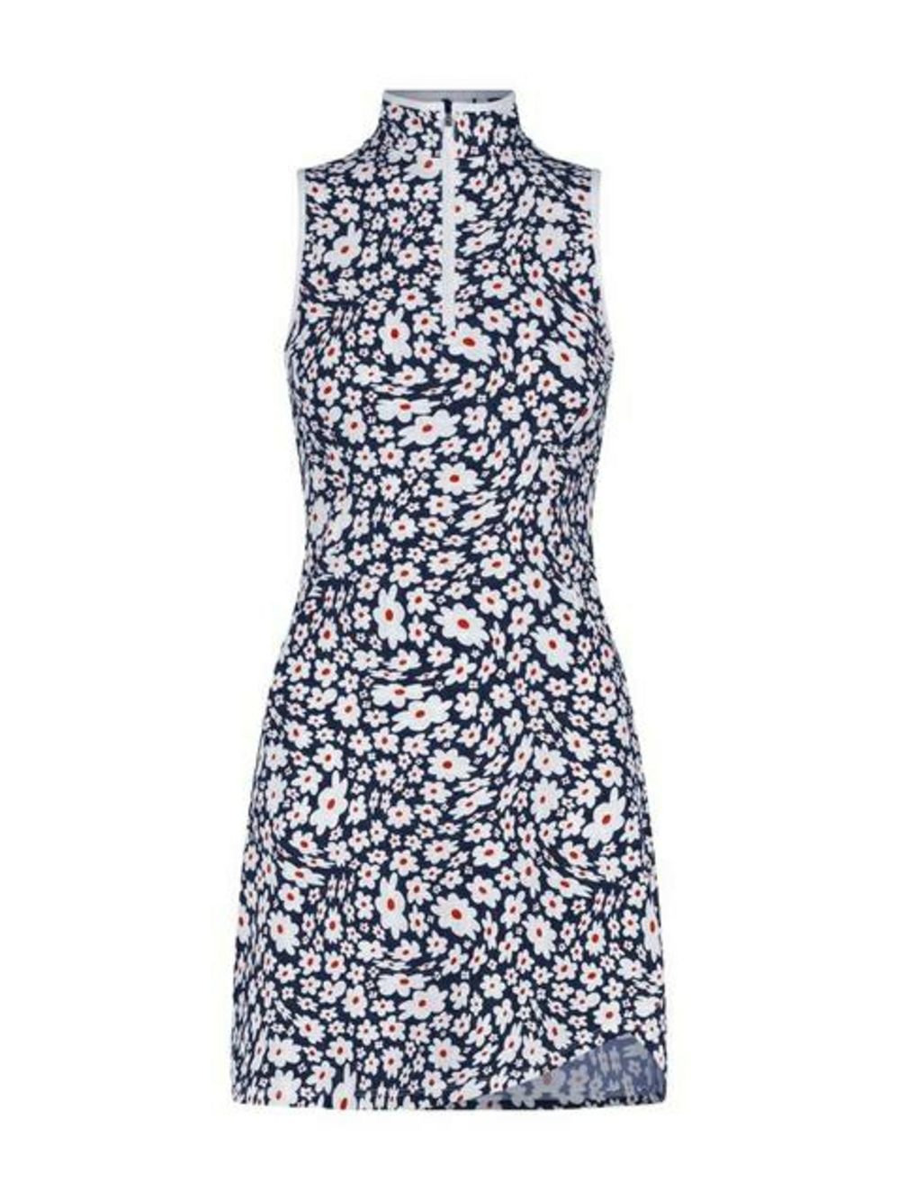 Women's Twisted Floral Zip Sleeveless Dress with Pockets Size Small NWT